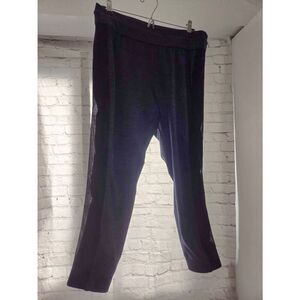 H By Halston Women's Size Medium PETITE Blue/Black Chambray Capris Leggings